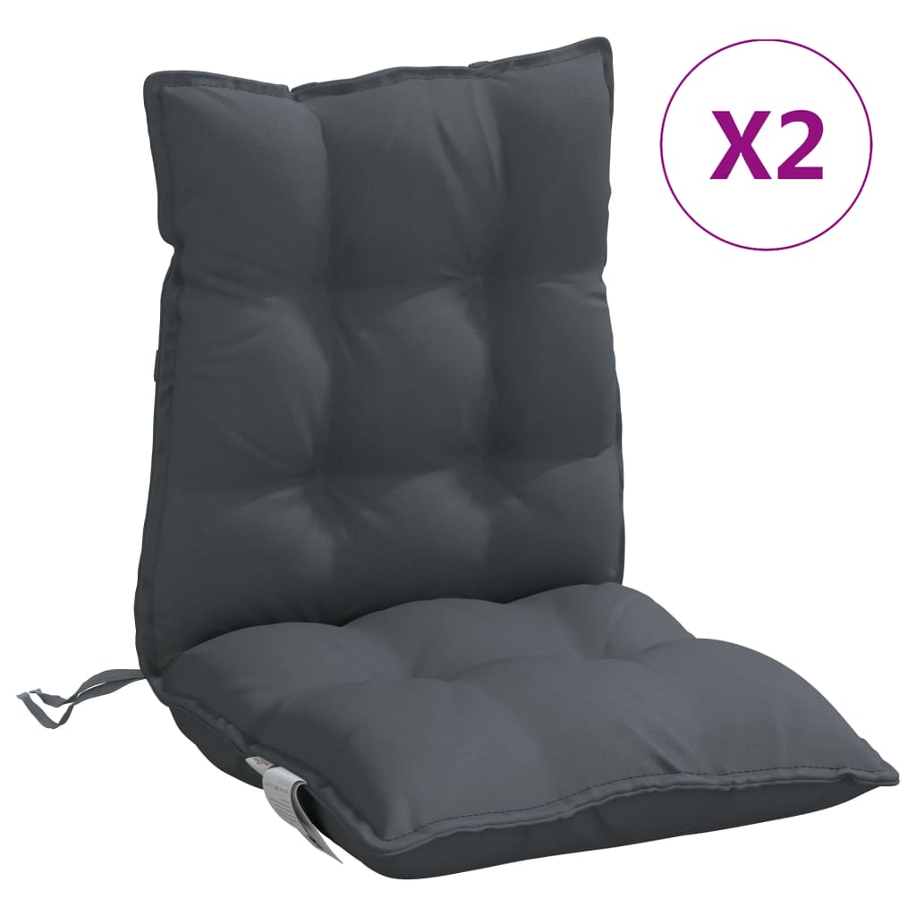 vidaXL Kėdės pagalvėlės, 2vnt., antracito, oksfordo audinys