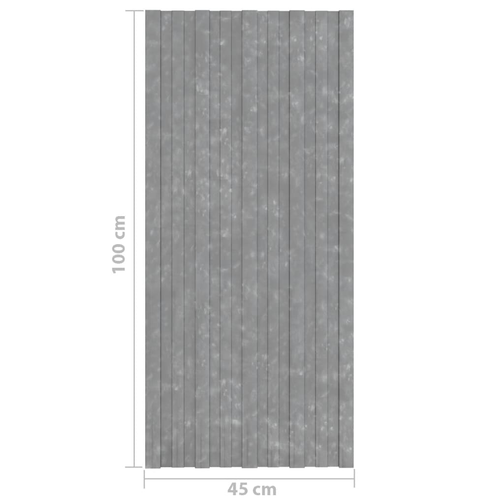 vidaXL Stogo plokštės, 12vnt., sidabrinės, 100x45cm, plienas