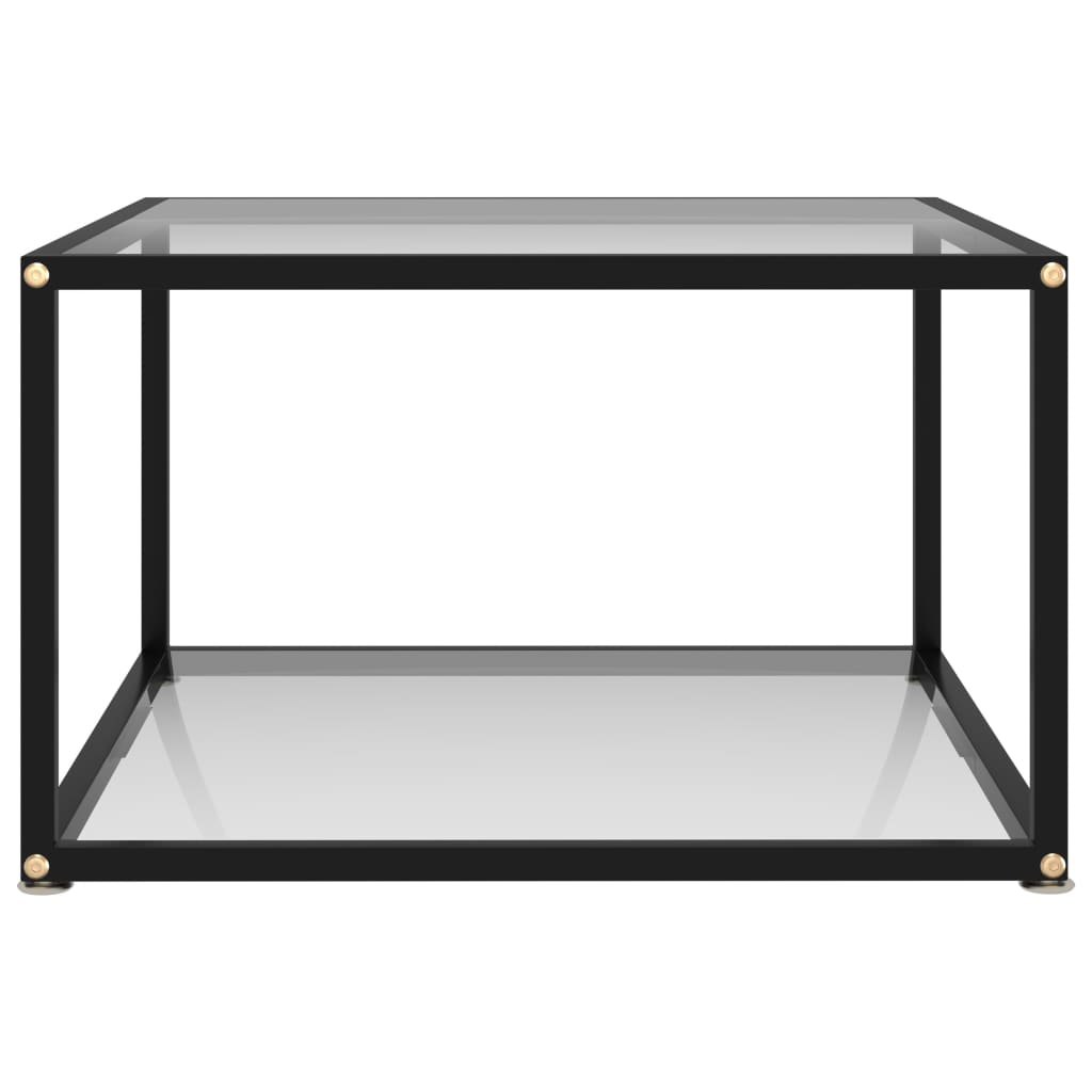 vidaXL Kavos staliukas, skaidrus, 60x60x35cm, grūdintas stiklas