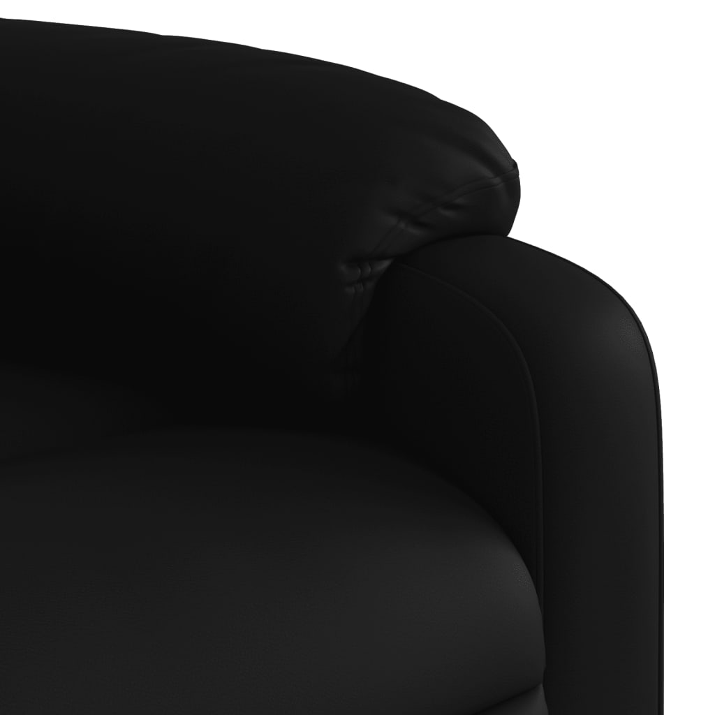 vidaXL Atsistojantis elektrinis krėslas, juodas, dirbtinė oda