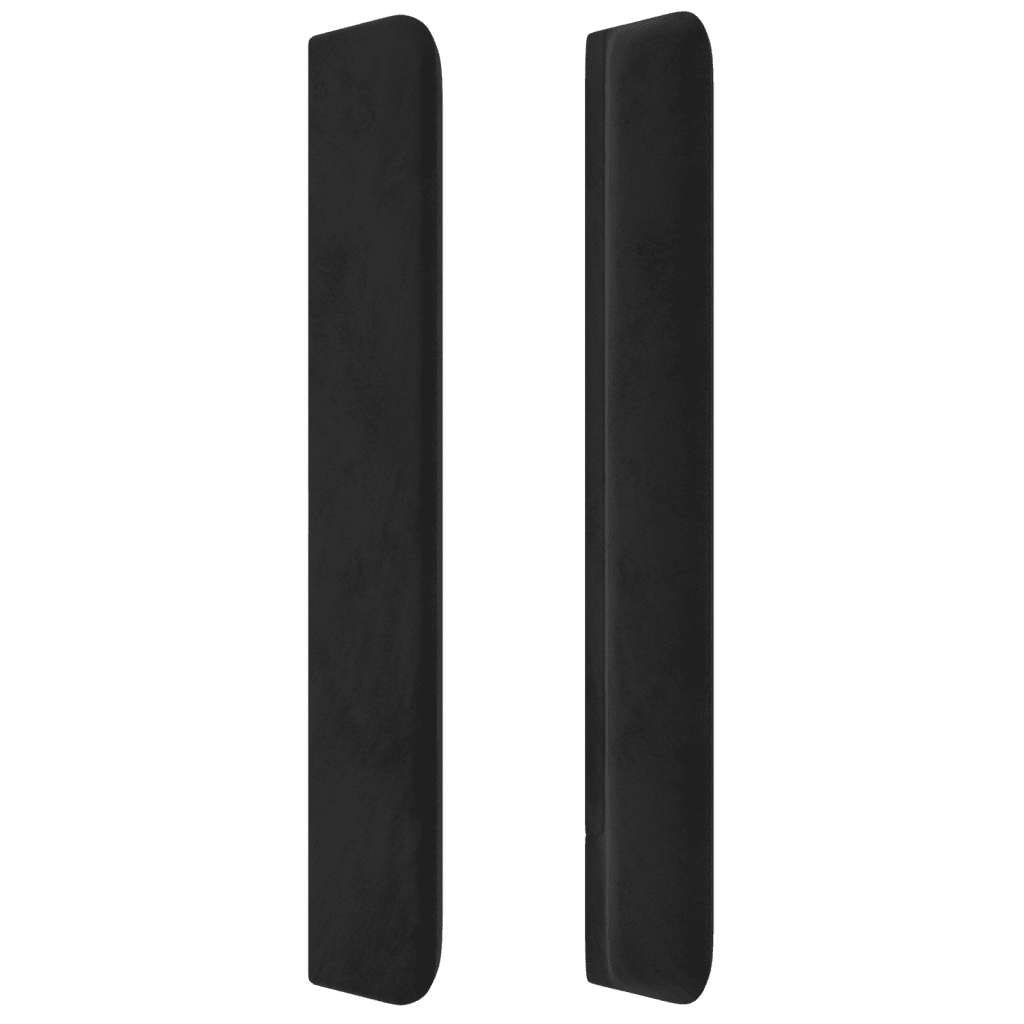 vidaXL Lova su spyruoklėmis ir čiužiniu, juoda, 100x200 cm, aksomas