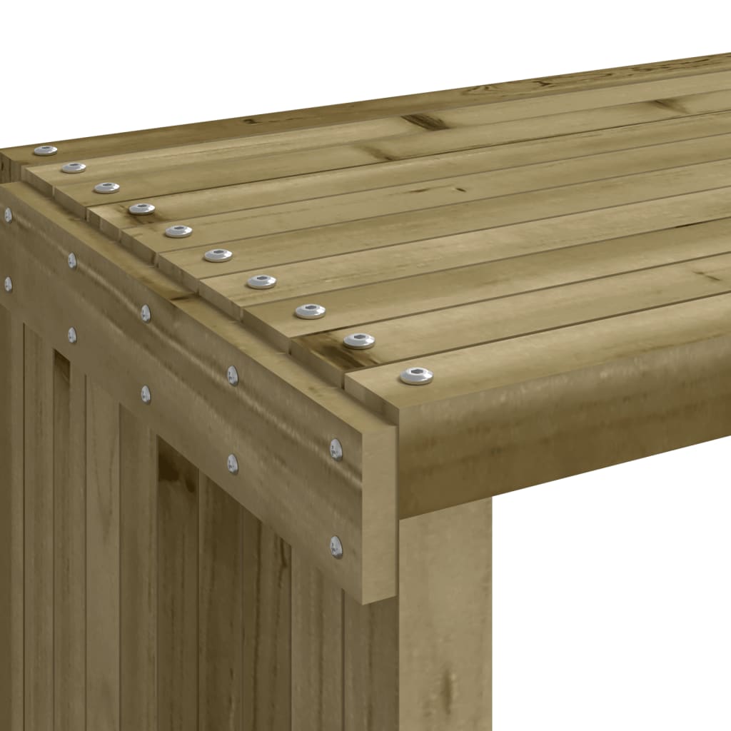 vidaXL Sodo suoliukas, 212,5x40,5x45cm, pušies mediena, prailginamas