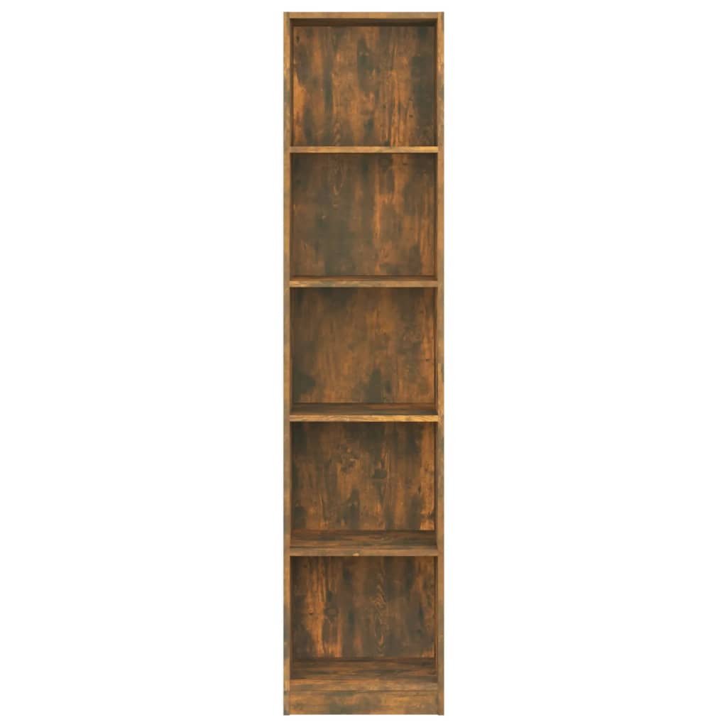 vidaXL Spintelė knygoms, 5 aukštų, ąžuolo,40x24x175cm, mediena