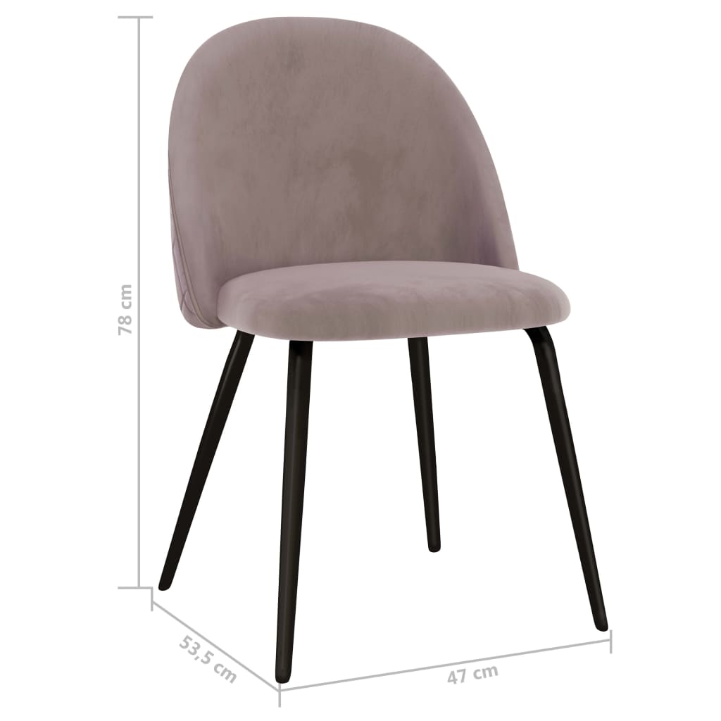 vidaXL Valgomojo kėdės, 6vnt., rožinės, audinys (288615+320420)