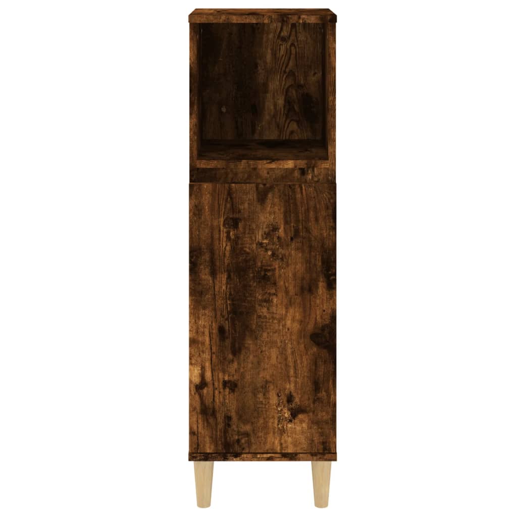 vidaXL Vonios kambario spintelė, dūminio ąžuolo, 30x30x100cm, mediena