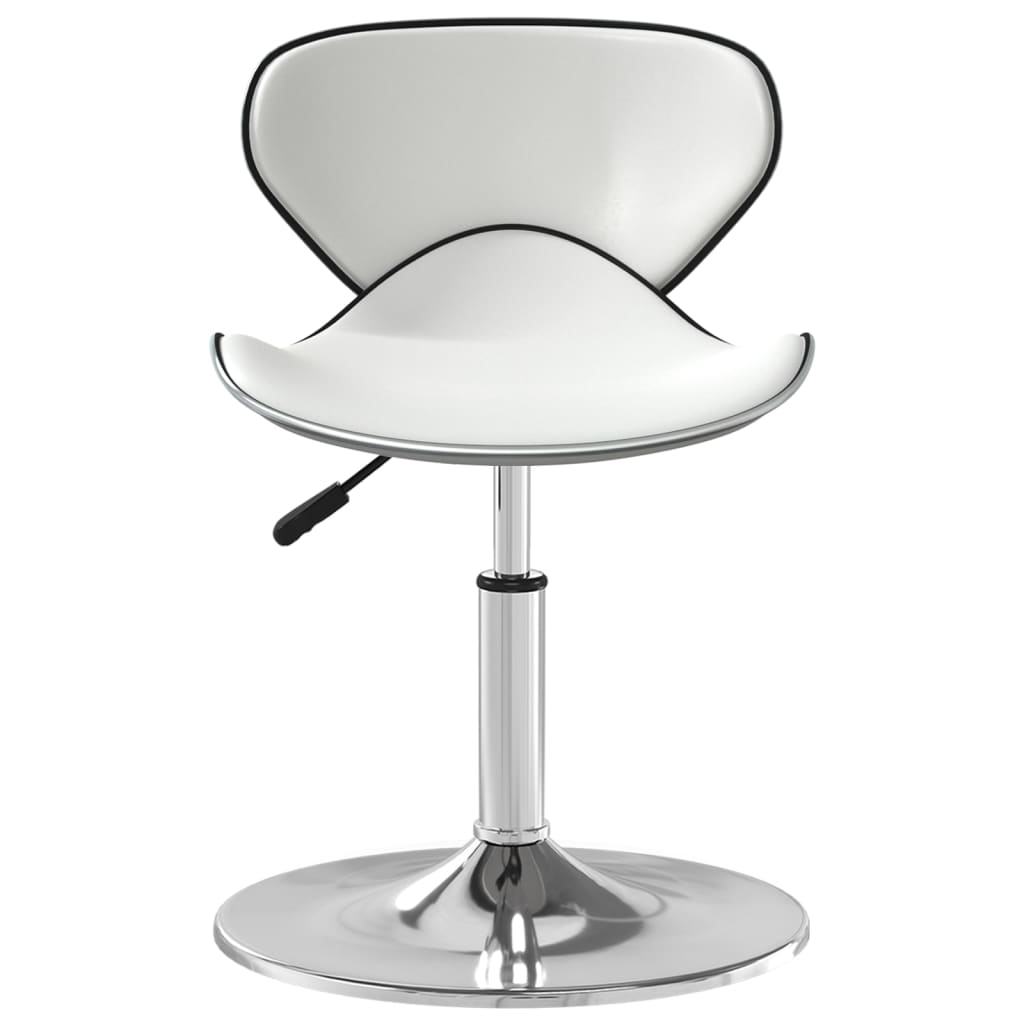 vidaXL Valgomojo kėdė, baltos spalvos, dirbtinė oda (335109)