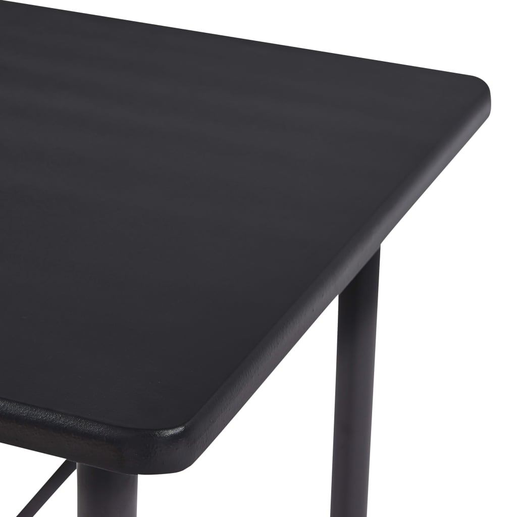 vidaXL Baro baldų komplektas, 5 dalių, juodos spalvos, audinys