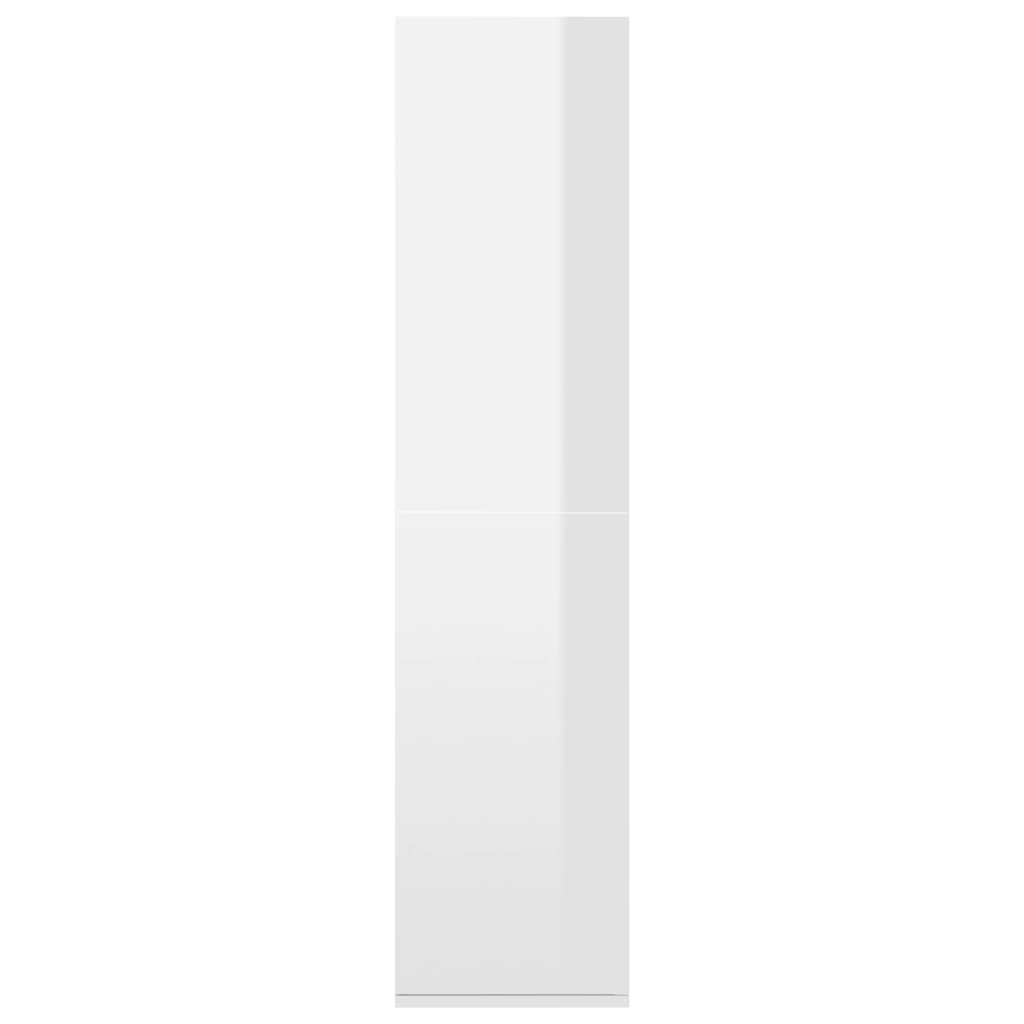 vidaXL Knygų/šoninė spintelė, balta, 66x30x130cm, apdirbta mediena