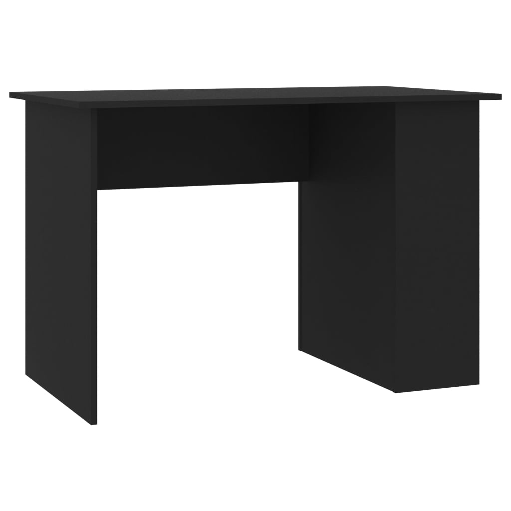 vidaXL Rašomasis stalas, juodos spalvos, 110x60x73cm, MDP