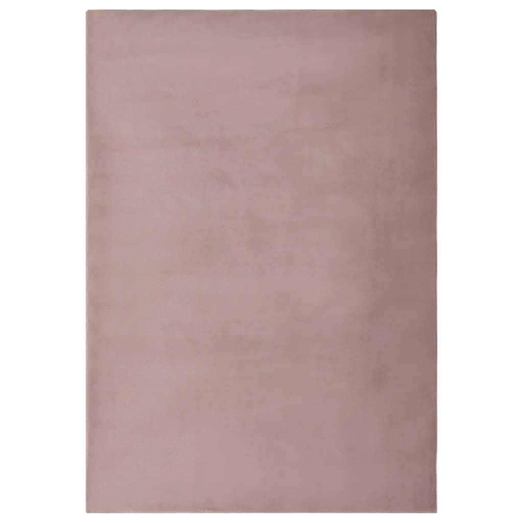 vidaXL Kilimas, senovinis rožinis, 200x300cm, dirbtinis triušio kailis