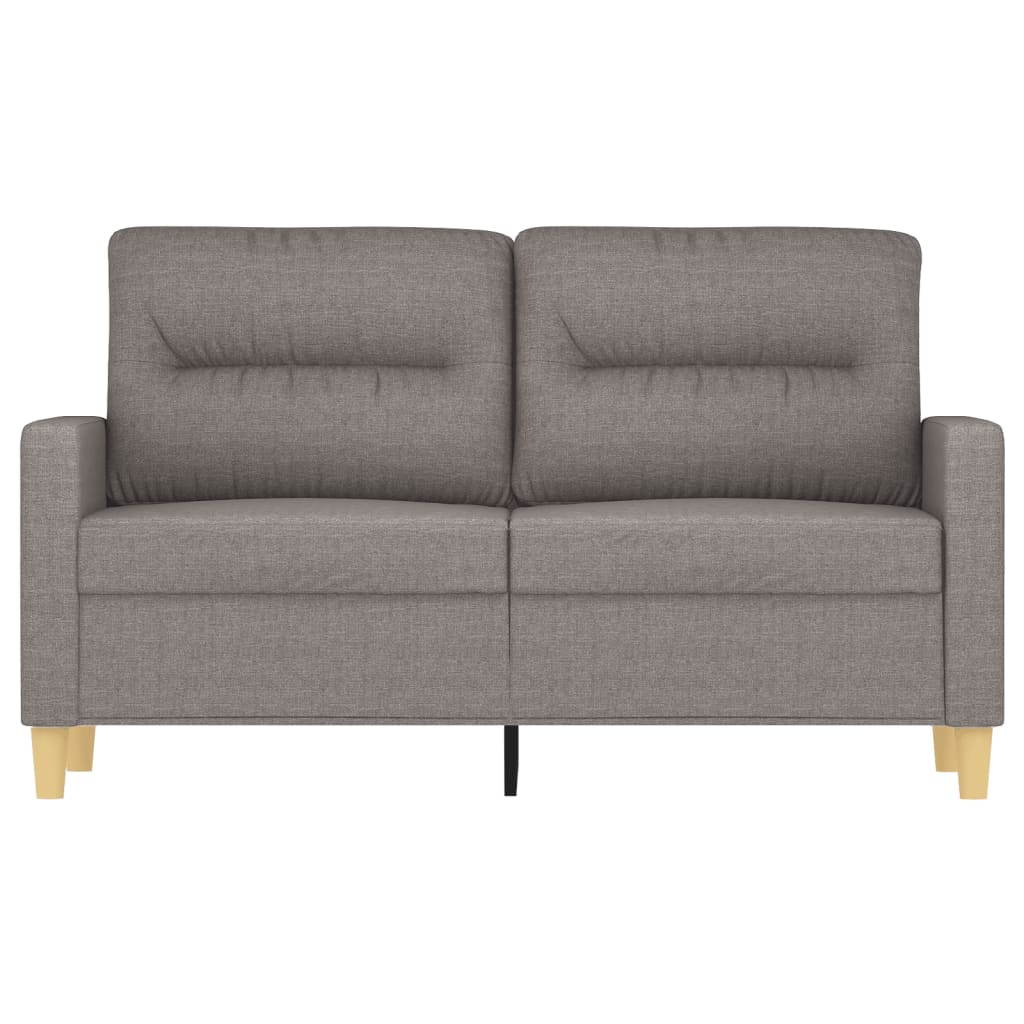 vidaXL Dvivietė sofa, taupe spalvos, 120cm, audinys