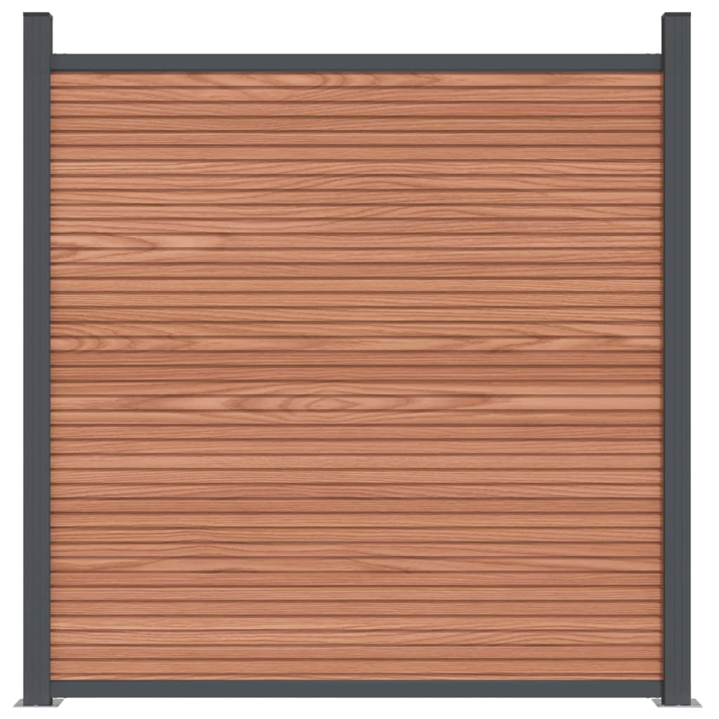 vidaXL Tvoros segmentas, rudos spalvos, 1218x186cm, WPC