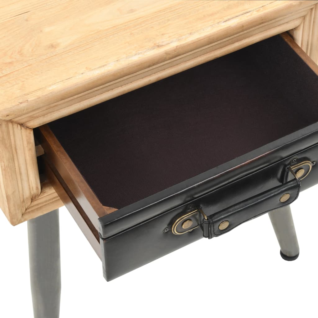 vidaXL Naktinis staliukas, 43x38x50cm, eglės medienos masyvas