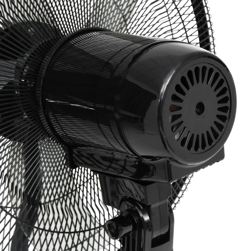 vidaXL Dulksną skleidžiantis pastatomas ventiliatorius, juodas