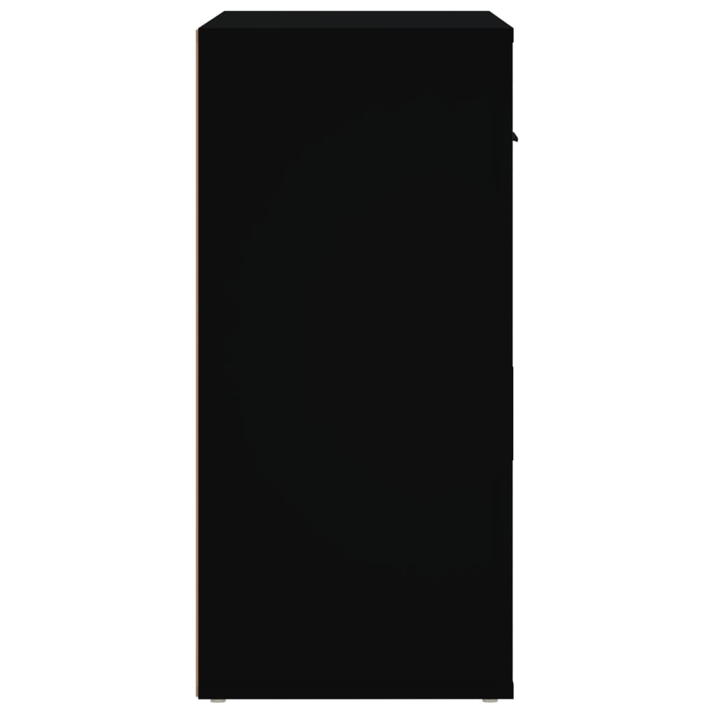 vidaXL Šoninė spintelė, juodos spalvos, 80x33x70cm, apdirbta mediena