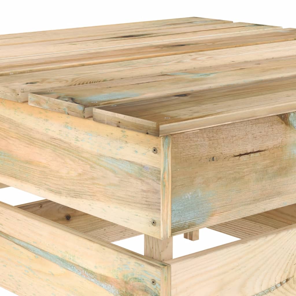 vidaXL Sodo stalas iš palečių, impregnuota pušies mediena