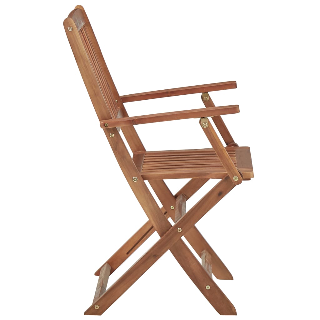 vidaXL Sulankstomos lauko kėdės, 4vnt., akacijos medienos masyvas