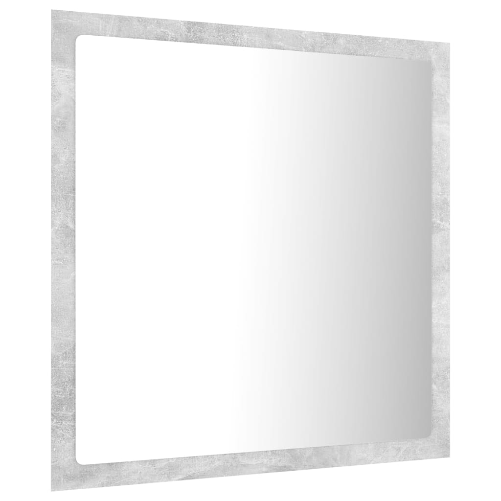 vidaXL Vonios kambario LED veidrodis, betono, 40x8,5x37cm, akrilas