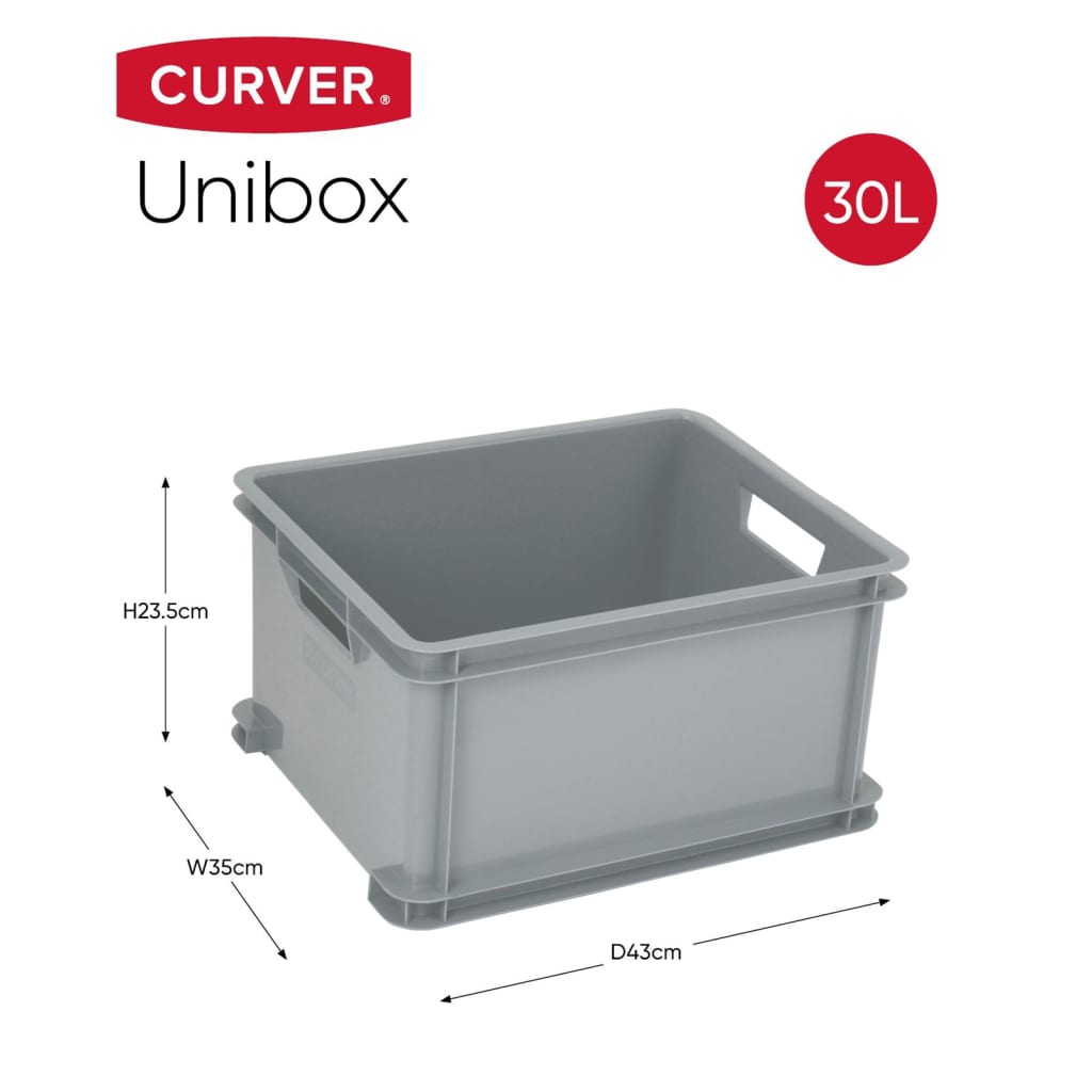 Curver Daiktadėžė Unibox, sidabrinės spalvos, 3x30l
