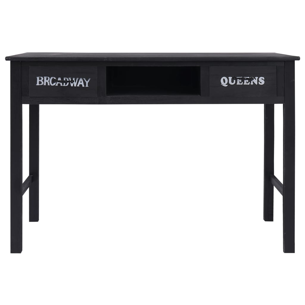 vidaXL Konsolinis staliukas, juodos spalvos, 110x45x76cm, mediena
