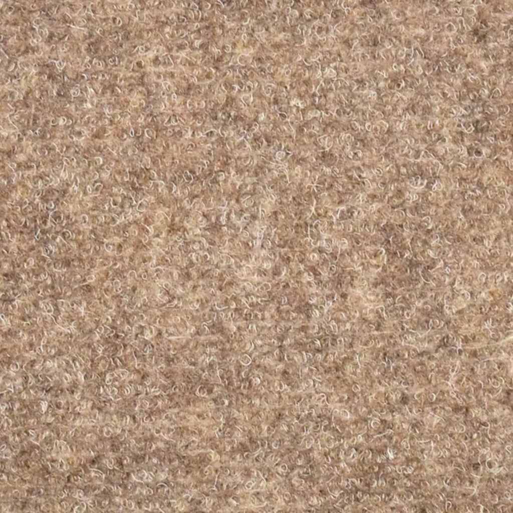 vidaXL Lipnūs laiptų kilimėliai, 5vnt., kreminės spalvos, 56x17x3cm