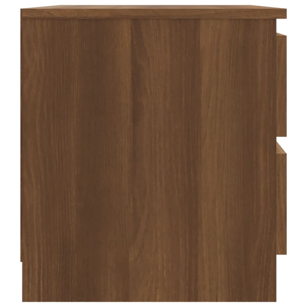 vidaXL Naktinės spintelės, 2vnt., rudos ąžuolo, 50x39x43,5cm, mediena