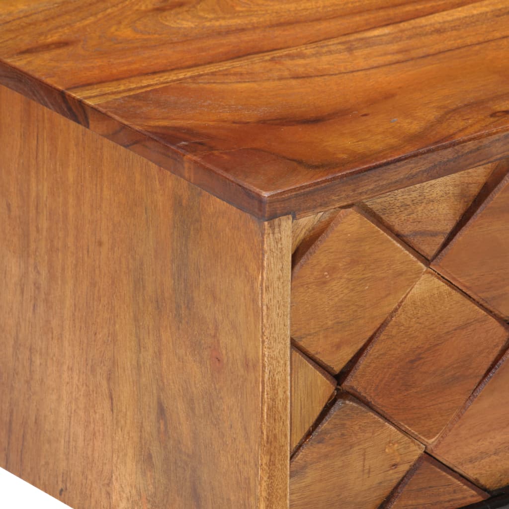 vidaXL Kavos staliukas, 68x68x38cm, akacijos medienos masyvas