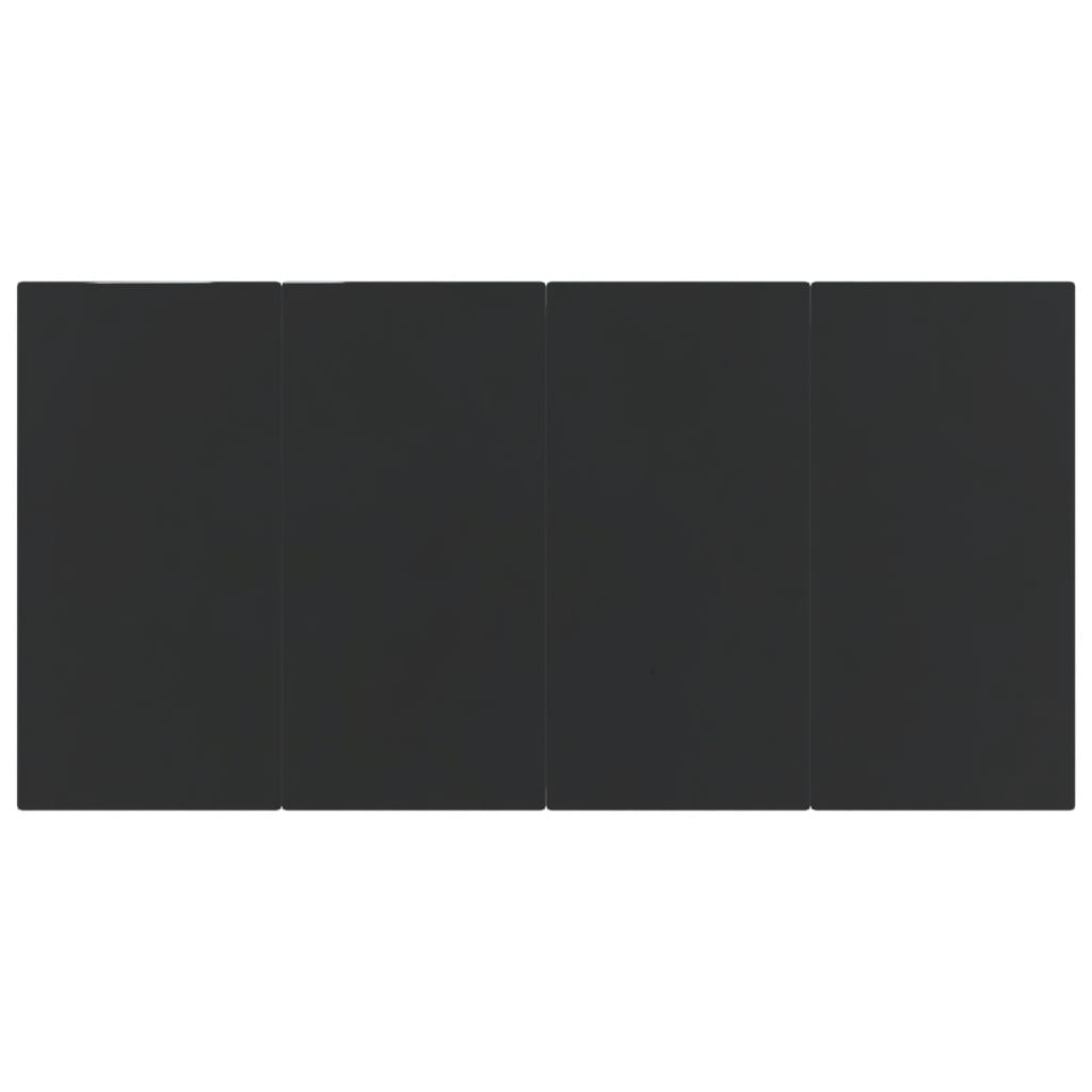 vidaXL Sodo komplektas su pagalvėlėmis, 7 dalių, juodos spalvos