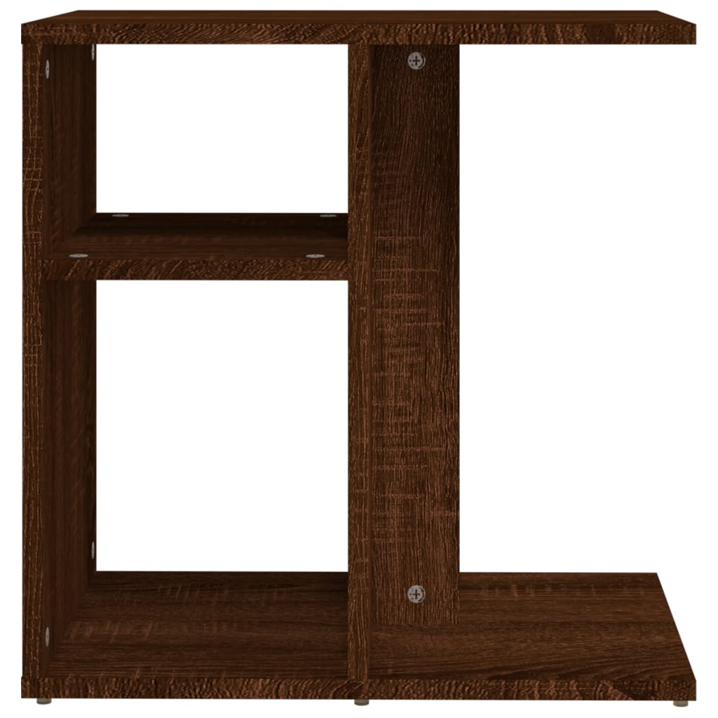 vidaXL Šoninis staliukas, rudas ąžuolo, 50x30x50cm, apdirbta mediena
