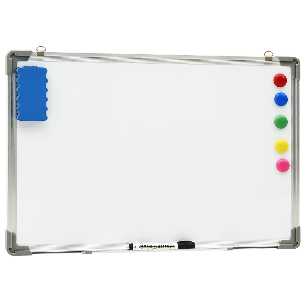 vidaXL Magnetinė sauso valymo lenta, baltos spalvos, 60x40cm, plienas