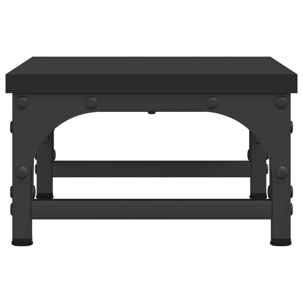 vidaXL Monitoriaus stovas, juodas, 37x23x14cm, apdirbta mediena