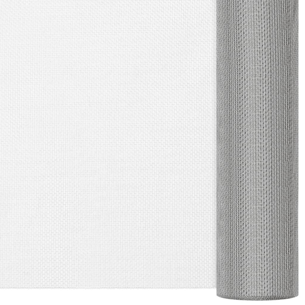 vidaXL Tinklelis, sidabrinis, 112x2000 cm, nerūdijantis plienas