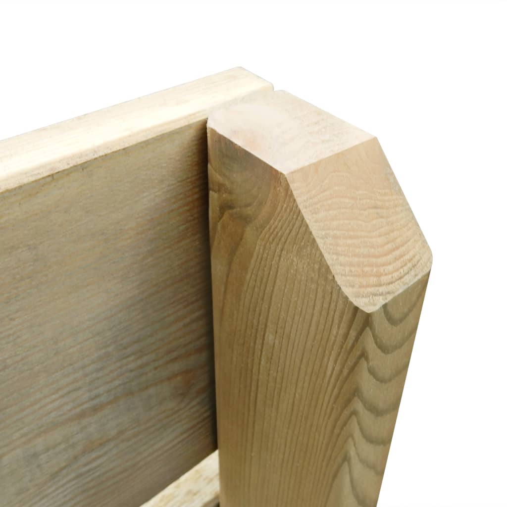 vidaXL Lauko valgomojo komplektas, 5 dalių, impregnuota pušies mediena