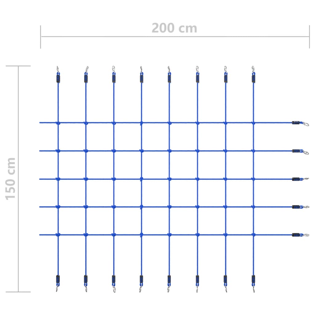 vidaXL Laipiojimo tinklas, 200x150cm, mėlynas