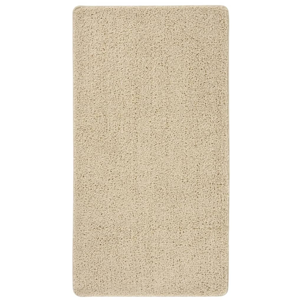 vidaXL Shaggy tipo kilimėlis, kreminės spalvos, 80x150cm, neslystantis
