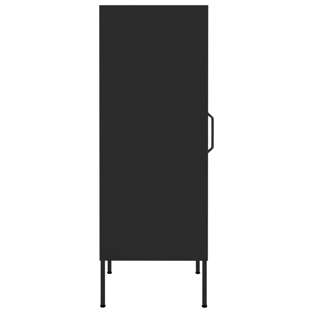 vidaXL Sandėliavimo spintelė, juoda, 42,5x35x101,5cm, plienas
