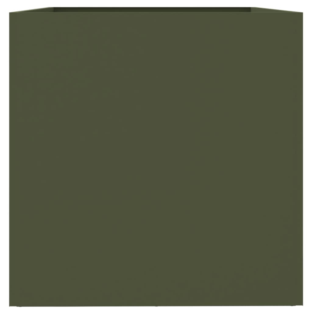 vidaXL Lovelis, alyvuogių žalias, 62x40x39cm, šaltai valcuotas plienas
