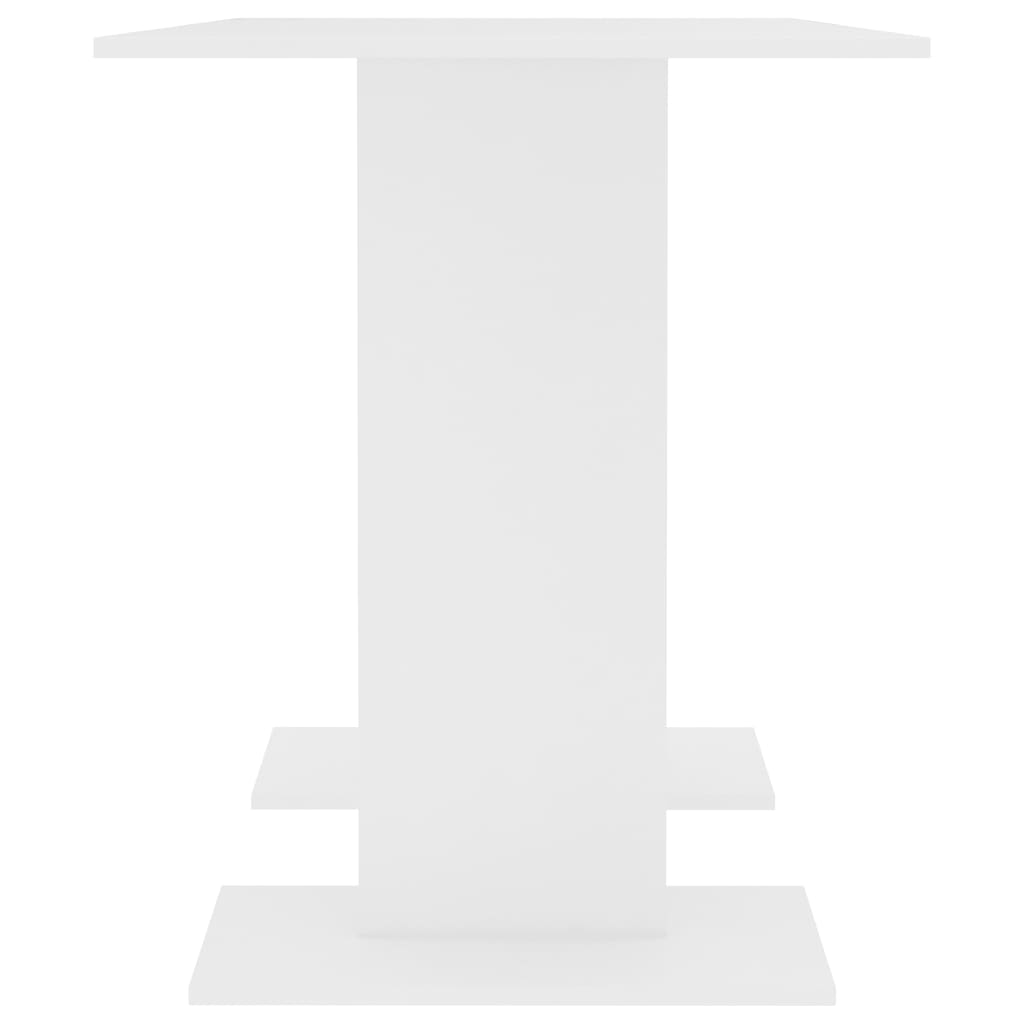 vidaXL Valgomojo stalas, baltos spalvos, 110x60x75 cm, MDP