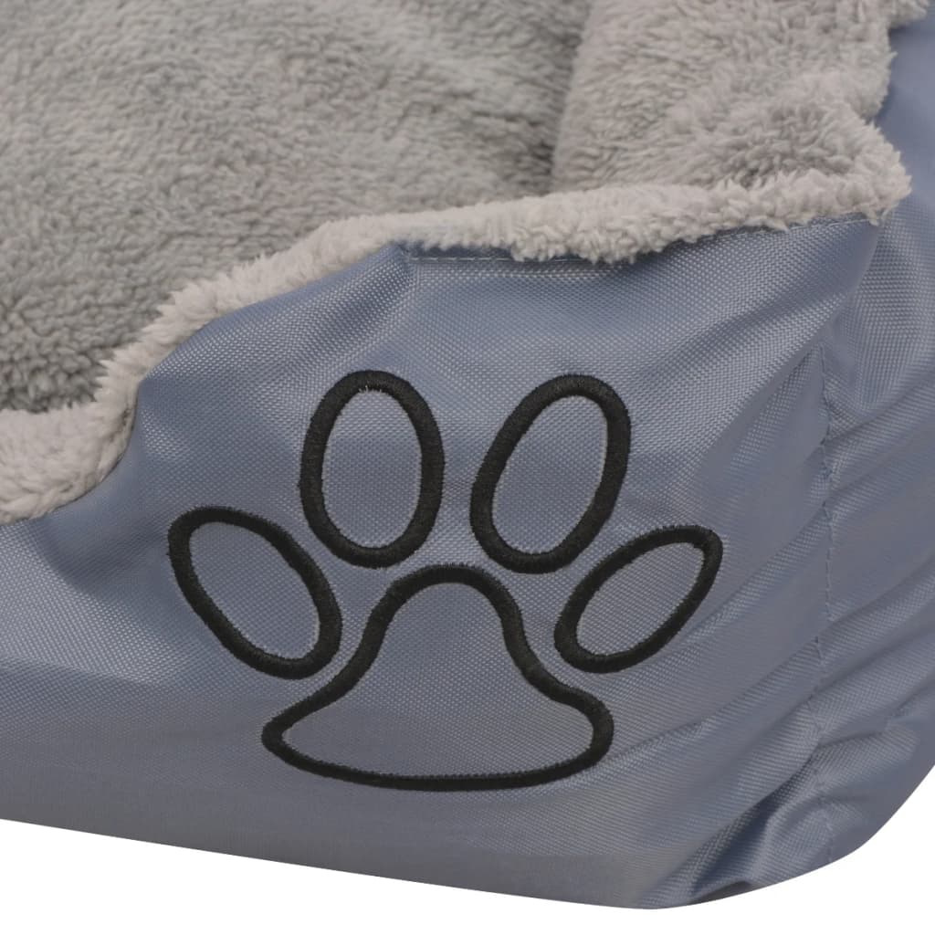 vidaXL Šuns guolis su minkšta pagalvėle, dydis XXL, pilkas
