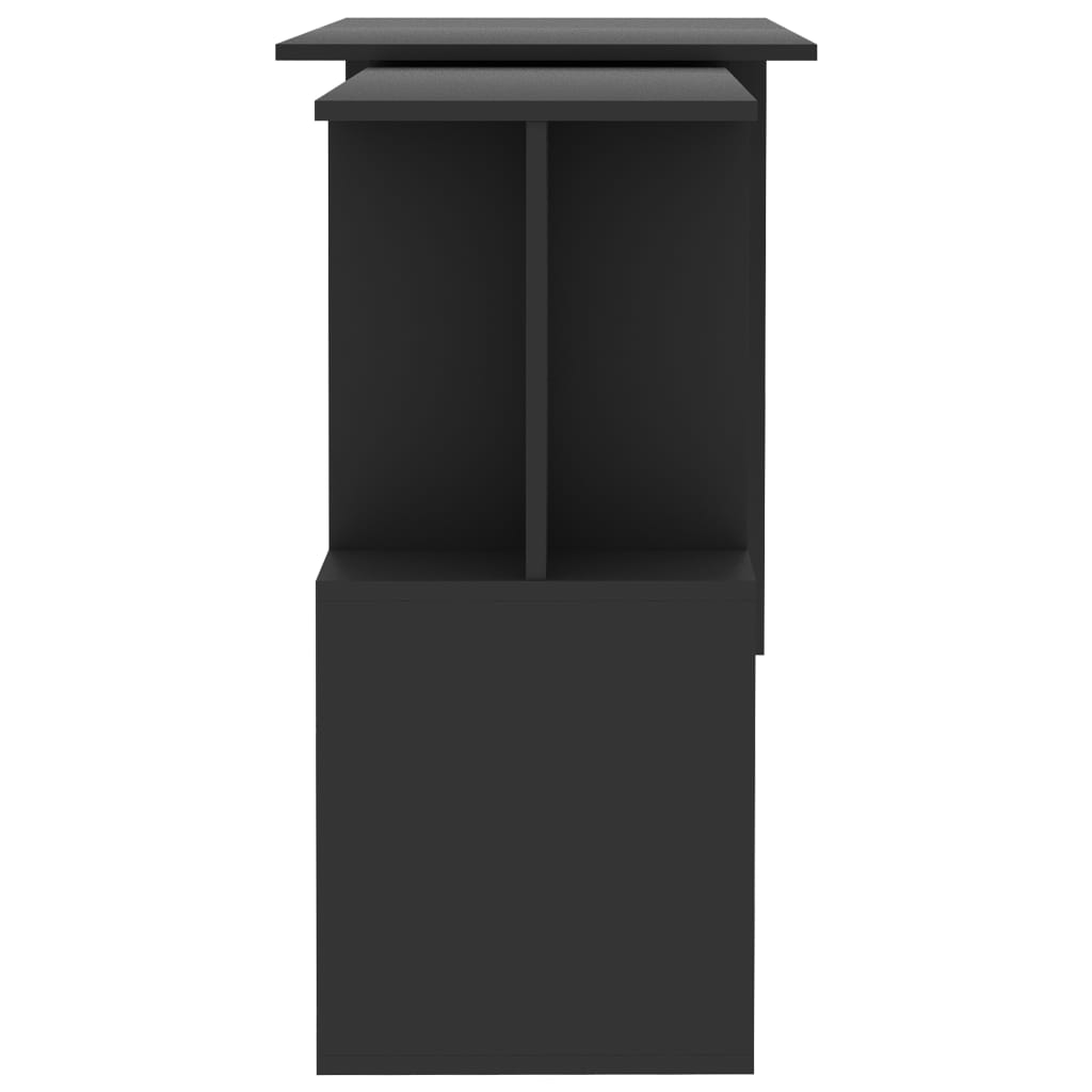 vidaXL Kampinis rašomasis stalas, pilkas, 200x50x76cm, MDP