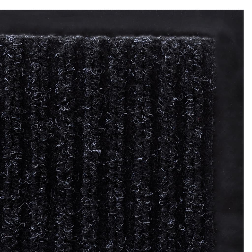 vidaXL Durų kilimėlis, juodos spalvos, 117x220cm, PVC