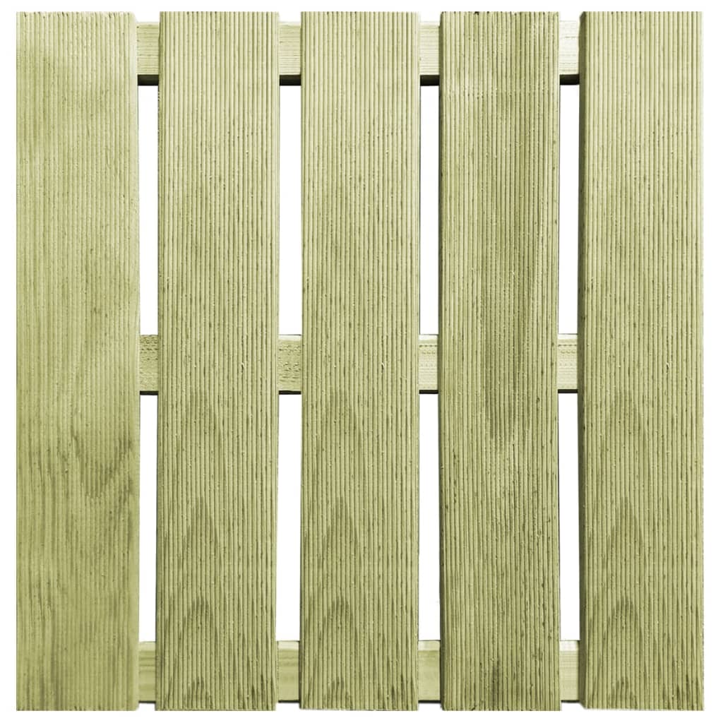 vidaXL Grindų plytelės, 30vnt., žalios spalvos, 50x50cm, mediena