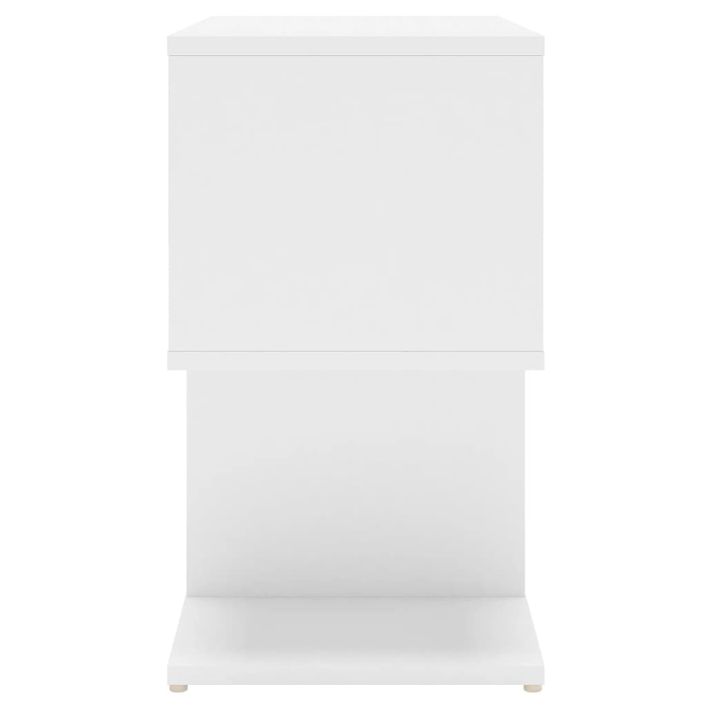 vidaXL Naktinė spintelė, baltos spalvos, 50x30x51,5cm, MDP
