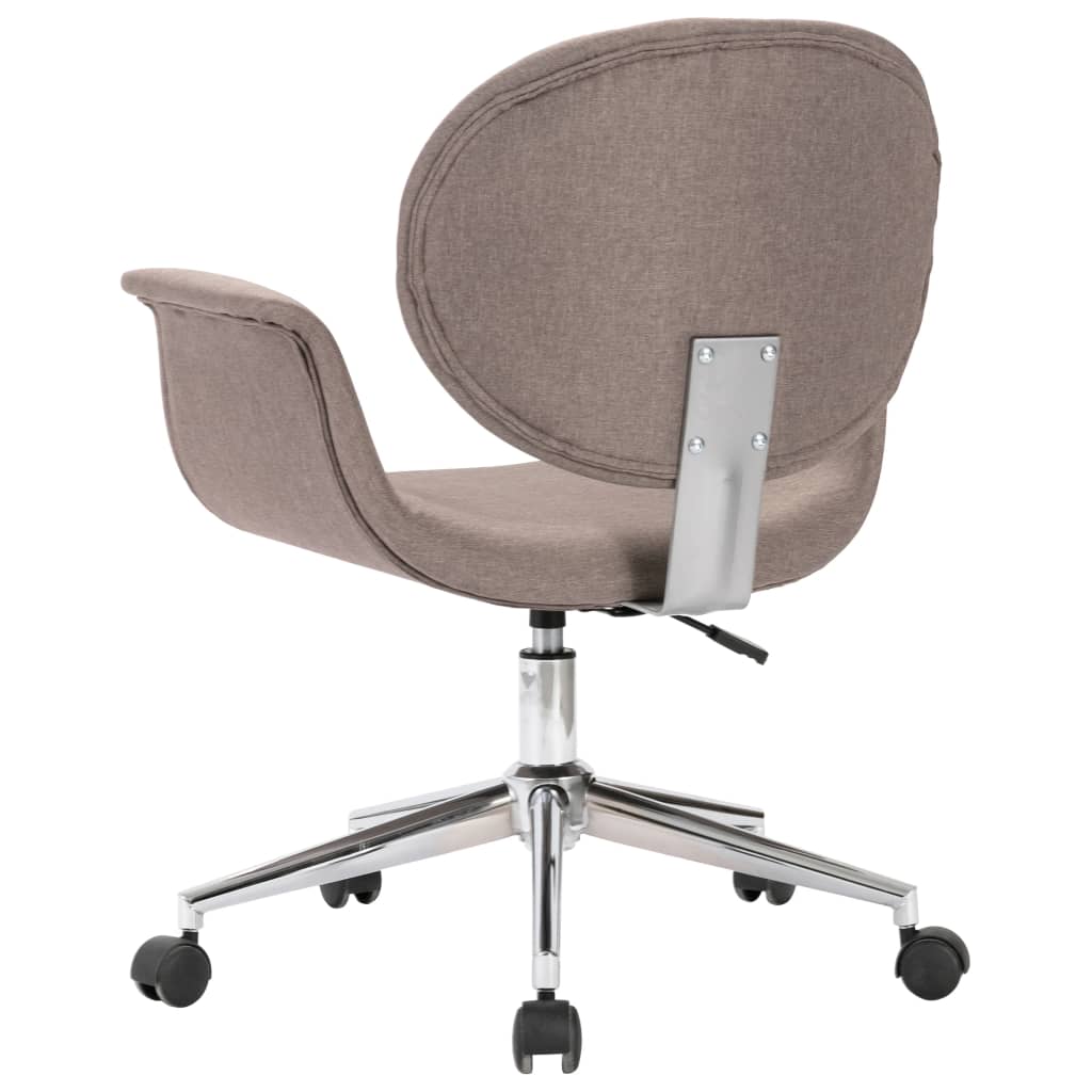 vidaXL Pasukama biuro kėdė, taupe spalvos, audinys (287396)