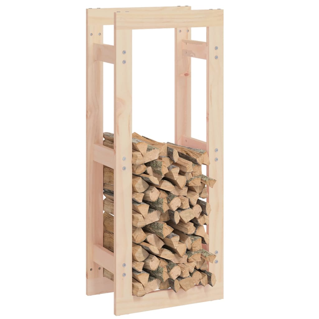 vidaXL Stovas malkoms, 41x25x100cm, pušies medienos masyvas