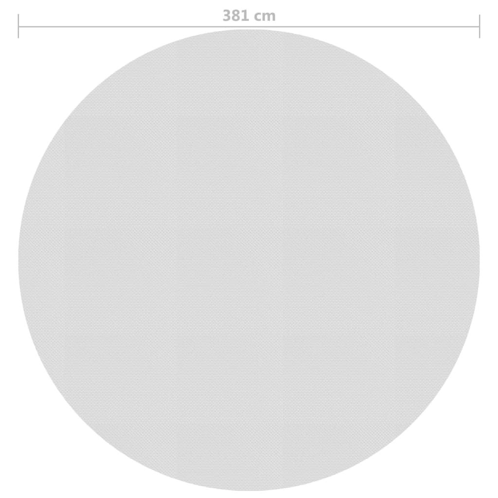 vidaXL Saulę sugerianti baseino plėvelė, pilkos spalvos, 381cm, PE