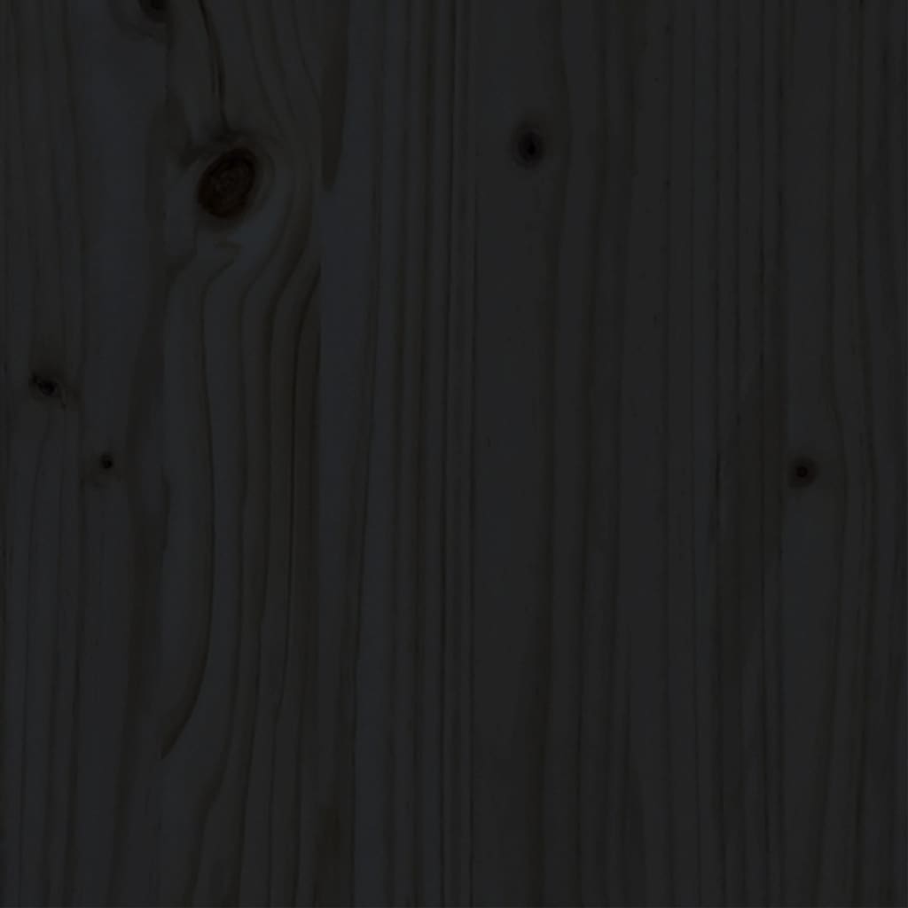 vidaXL Lovos rėmas, juodos spalvos, 120x200cm, medienos masyvas