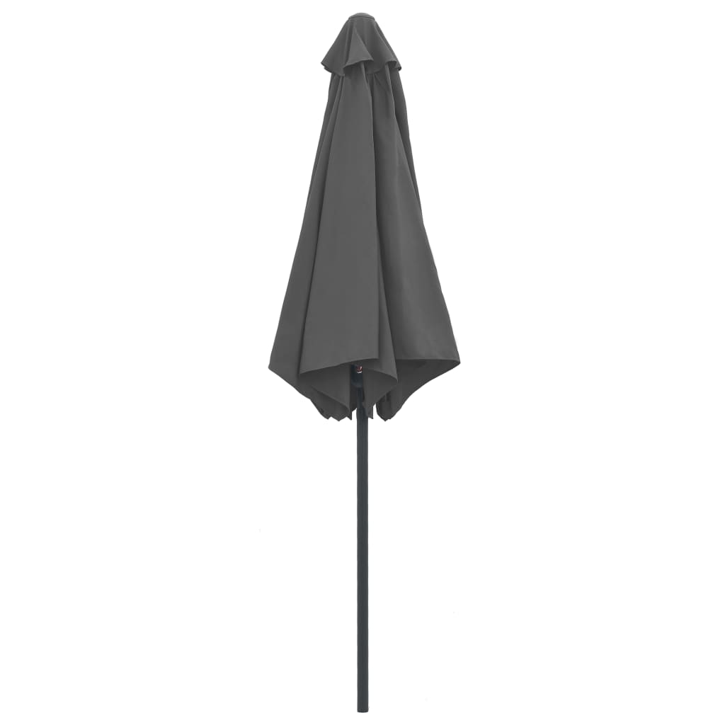 vidaXL Lauko skėtis su aliuminio stulpu, antracito spalvos, 270x246cm