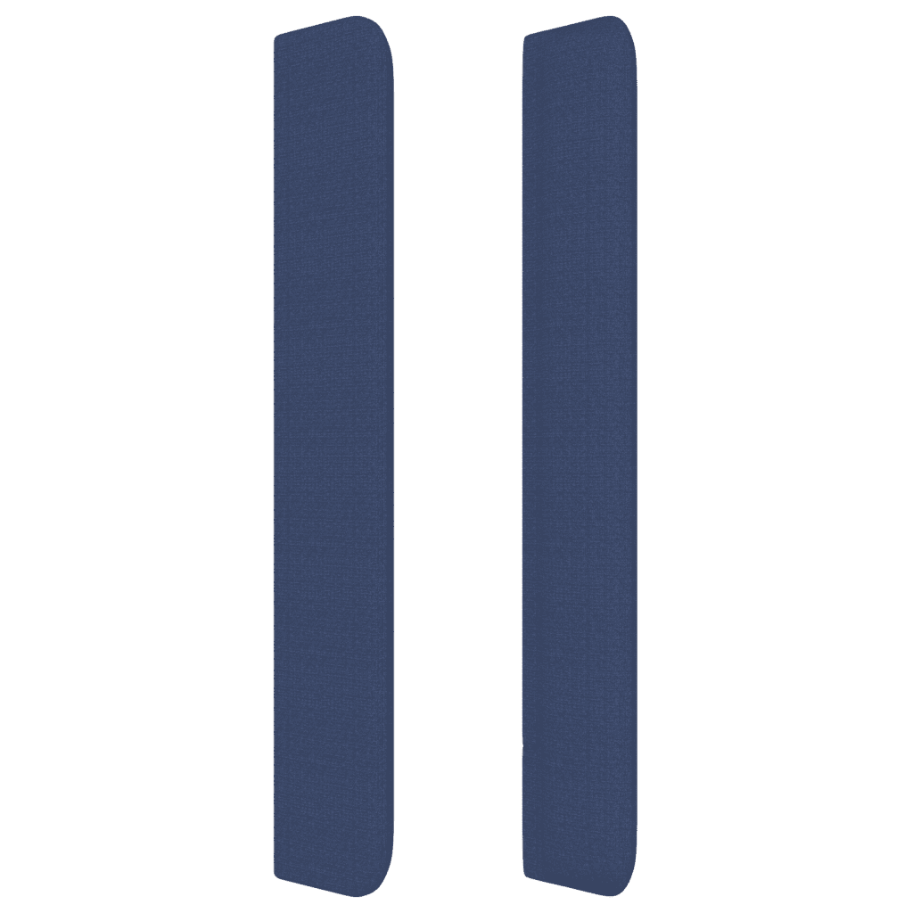 vidaXL Lova su spyruoklėmis ir čiužiniu, mėlyna, 90x190 cm, audinys