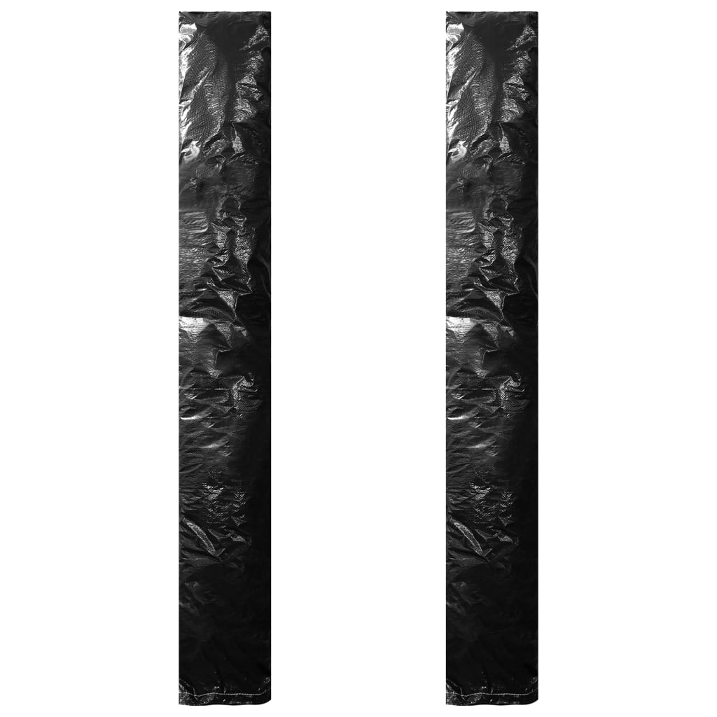 vidaXL Skėčių uždangalai su užtrauktukais, 2vnt., 250cm, PE